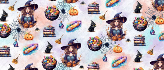 Witchy Halloween mug wrap digital design PNG