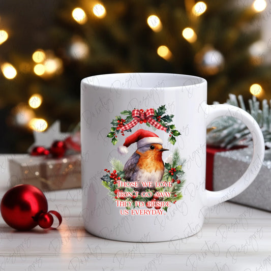 Robin Christmas Memorial PNG Design – Sublimation Printing (Digital Download)